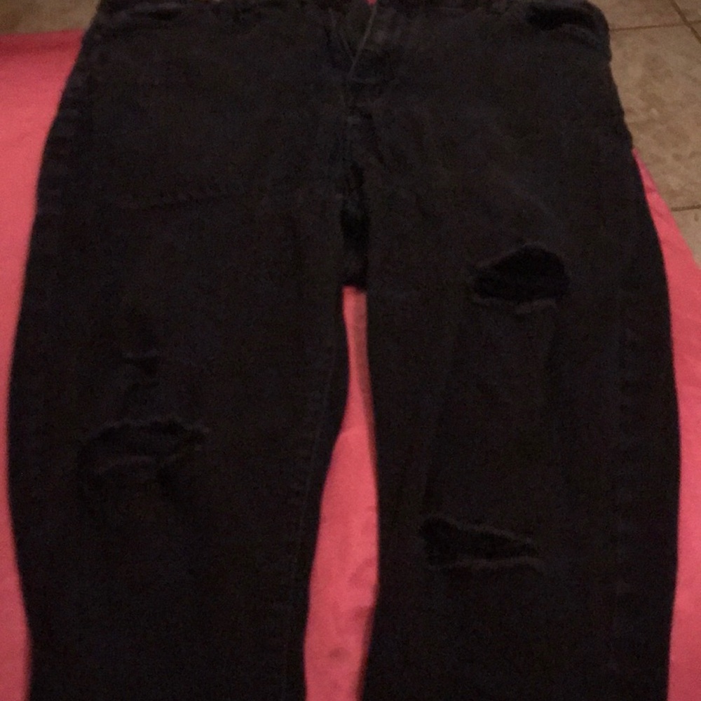 Black Skinny Ripped Jeans